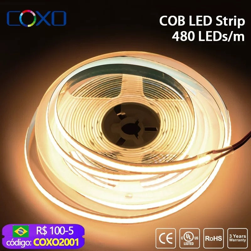 Fita de Led COB Profissional 5m