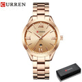 Relógio Feminino Pulseira de Aço Luxo Curren