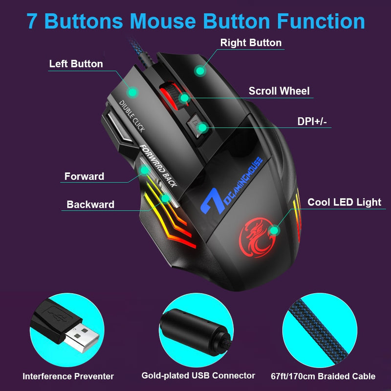 Mouse Gamer X7 Alta Precisão