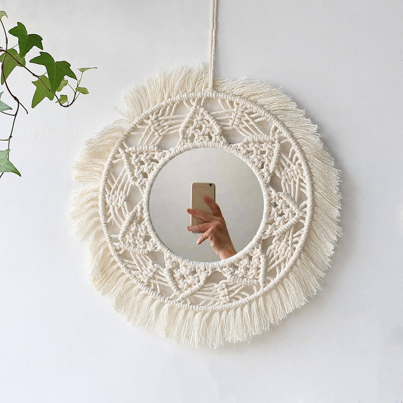 Espelho Decorativo Macrame Luxo