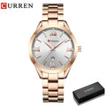 Relógio Feminino Pulseira de Aço Luxo Curren