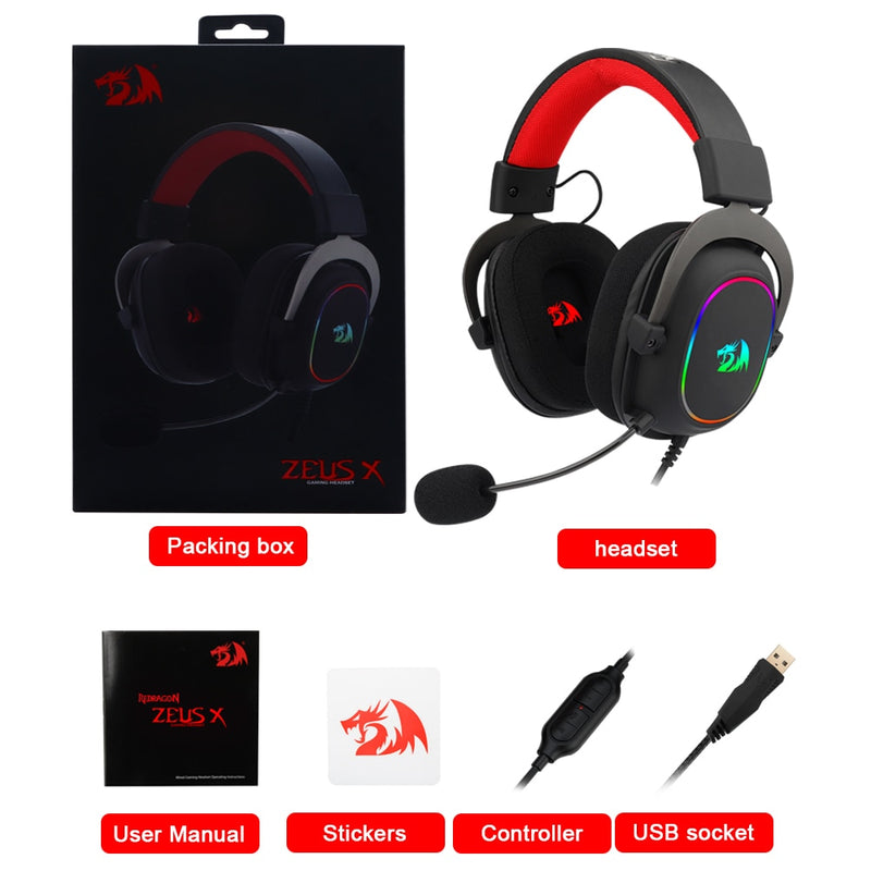 Headset Fone Redragon Zeus X H510-RGB