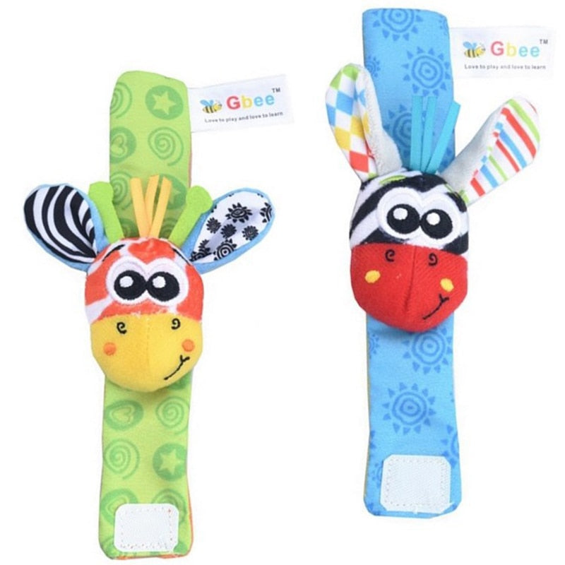 Meias e Pulseiras Chocalho Infantil Interativo