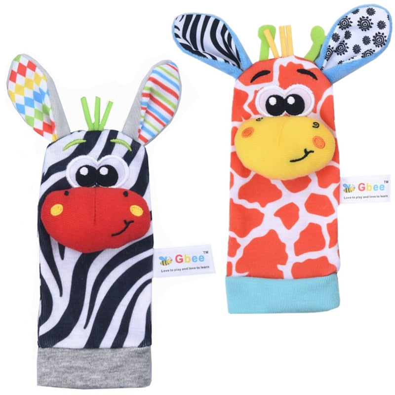 Meias e Pulseiras Chocalho Infantil Interativo