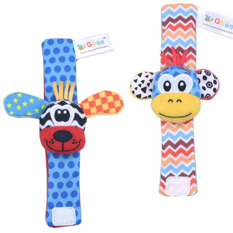 Meias e Pulseiras Chocalho Infantil Interativo