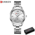 Relógio Feminino Pulseira de Aço Luxo Curren