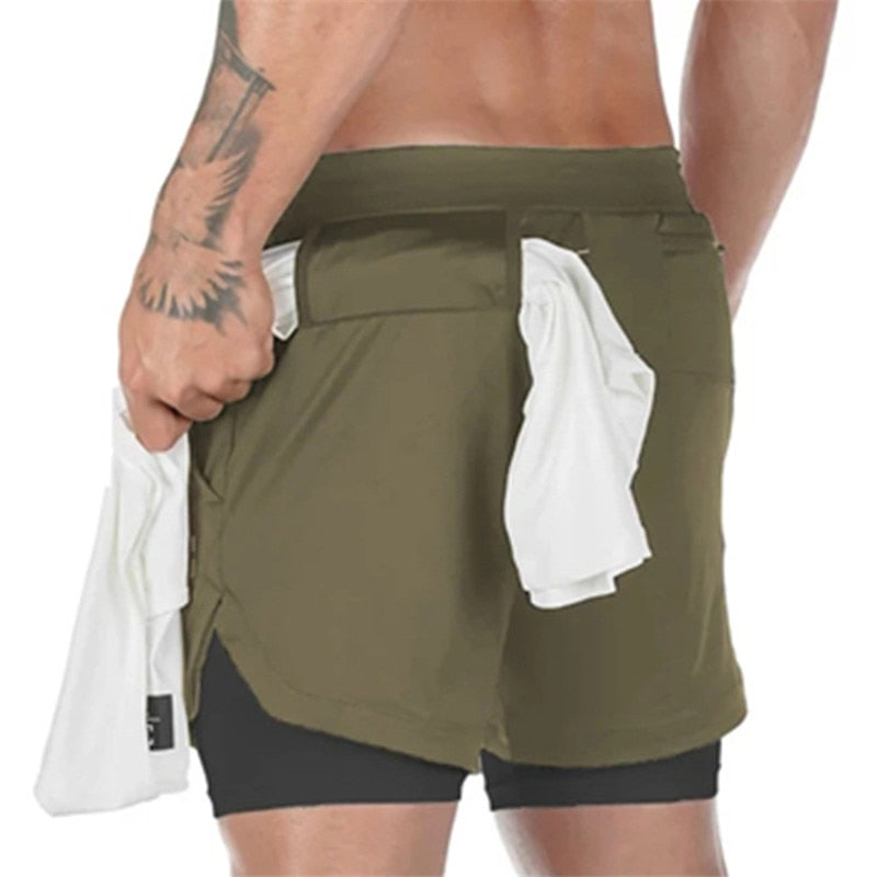 Shorts para Corrida Porta Toalha