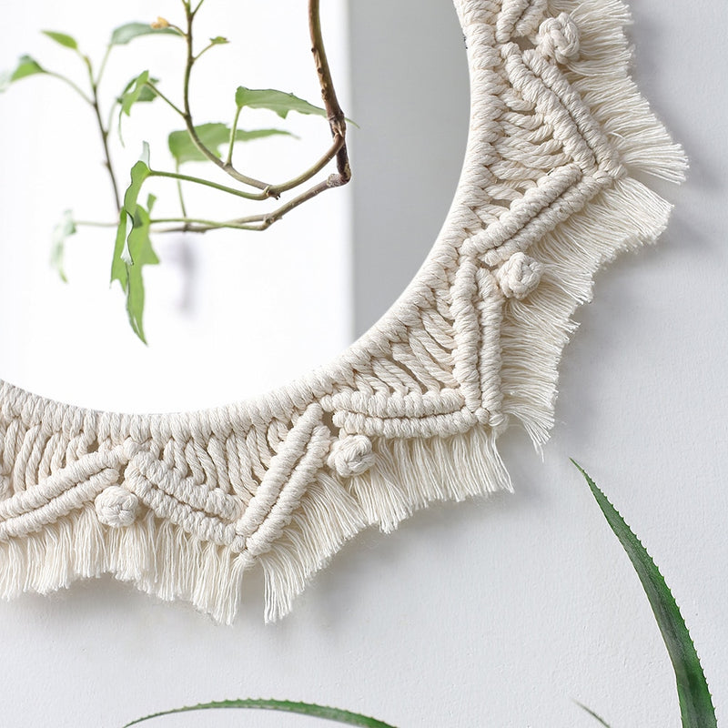 Espelho Decorativo Macrame Luxo